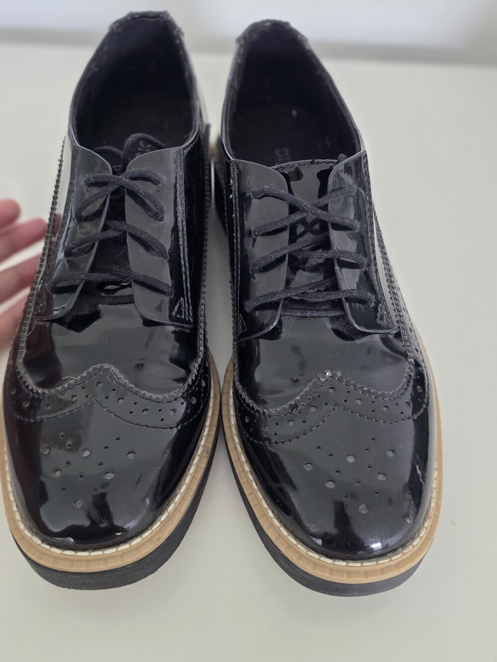 Lace up Black Oxford Shoes like New - Picture 3 of 5